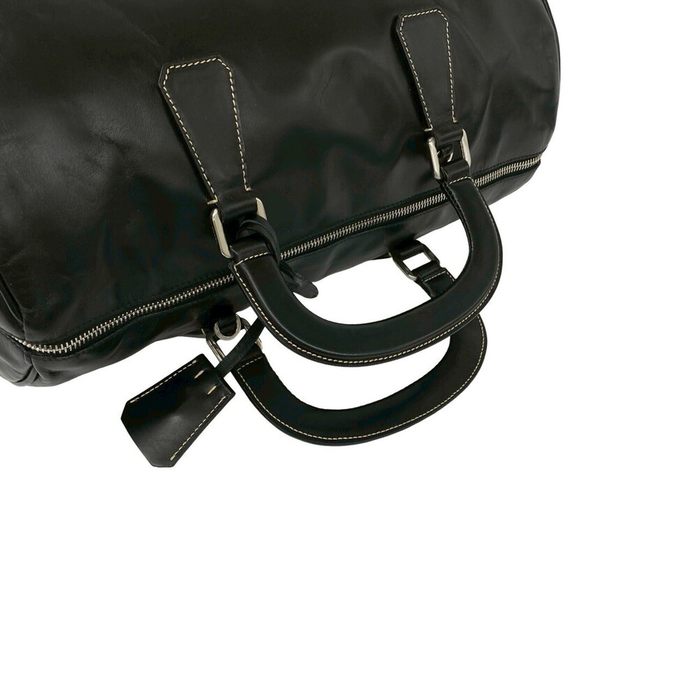 PRADA Black Leather Shoulder Bag - Picture 4 of 10
